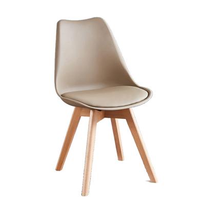 China 2023 Modern New Arrival Modern Wooden Dining Chairs Cafe Chair PU Cushion Modern Indoor Dining Chair for sale