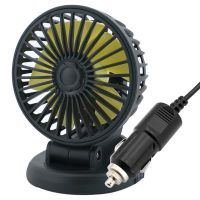 China Plastic Portable Auto 12V Fan 360 Degree Rotating Vehicle Fan with Cigarette Lighter Plug for Car Dash Truck SUV for sale