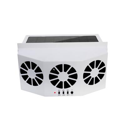 China ABS Solar Powered Car Air Exhaust Fan Circulating Car Solar Fan Eliminate Peculiar Smell Inside Car for sale