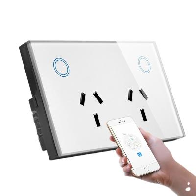 China AU plastic TUYA standard ZIGBEE no neutral black customization Smart wall socket for sale