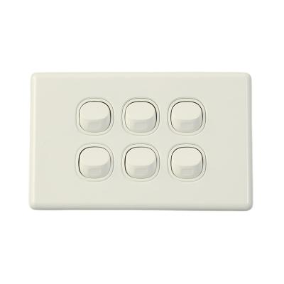 China OEM ODM Plastic Factory Made Design Own Brand Mass SAA 2 Gang Electrical Wall Switch for sale