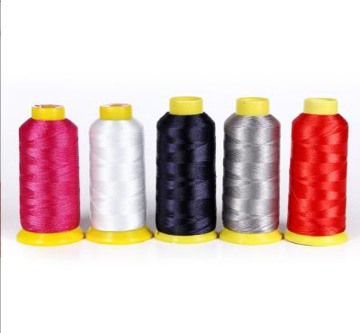 China Chemical-Resistant Filament Polyester Bonded Thread High Tensile Multicolor Sewing Machine Bonded Polyester Threads 210D/3 for sale