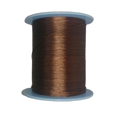 China Wholesale Waterproof 100% Polyester 300D/1*16 High Quality Flat Waxed Braided Sewing Thread for sale