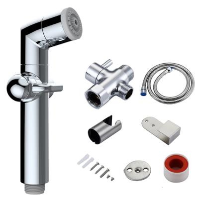 China Easy Installation Chrome Toilet Bidet Shower Sprayer Faucet High Pressure Handheld Cleaner Adjustable Spray Gun For Bathroom Shower Sprayer for sale