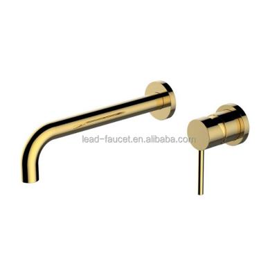 China Metered Faucets Concealed Gold Faucet Basin Wall Mount For Bathroom for sale