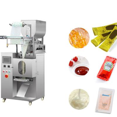 China Automatic Filling Food Plastic Bag Ketchup Sauces Hot Bottom Jar Material Liquid Filling Machine for sale