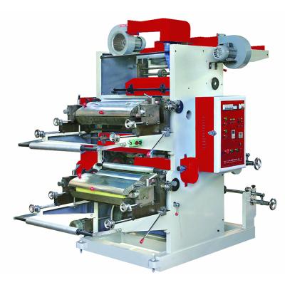 China Flexible Flexo Two-color flexo flexographic printing machine for non-woven fabric, rolled plastic film for sale