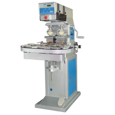 China Pneumatic 2 color page pad printing machine with conveyor for toys for sale