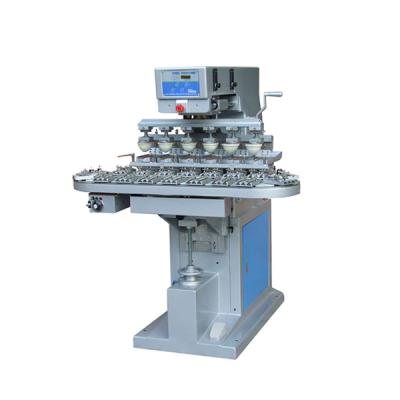 China Big Semi-automatic six color pad printing machine with conveyor for sale