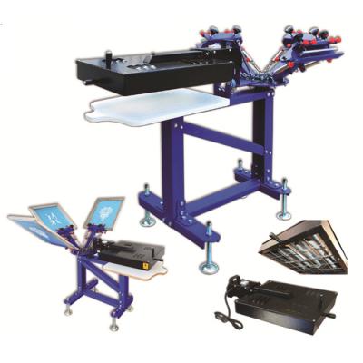 China hot sale entry level Garment  manual carousel screen printing presses for t-shirt for sale