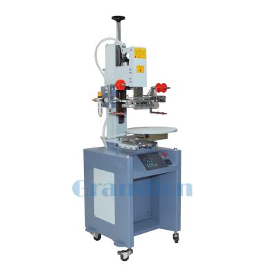 China automatic plastic lids caps pneumatic hot stamping machine with conveyor for sale