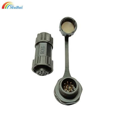 China Industry 2Pin 9 Pin Panel Mount Waterproof Circular LED Wire Connectors 3pin Socket Plug Aviation Electrical Male Female for sale