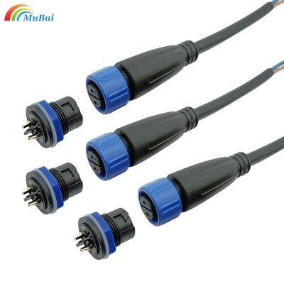 China Quick Delivery Industry LED Resistor 250V 15A 2 Pin 3 UV Pin 4 Pin UV Waterproof Cable Connector For Stage Lighting for sale