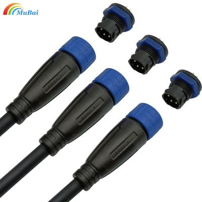 China IP68 Waterproof LED Industry Fire Resistance Male Female Cable Connector For Outdoor Lighting for sale