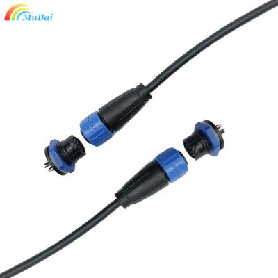 China Flame Retardant and UV Resistant Industry LED 2Pin 18AWG IP67 Wire Cable Extension Male and Female 6 Pin Waterproof Connector for sale