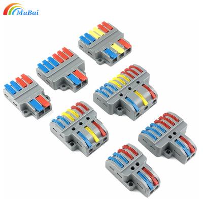 China Motorcycles Fast Compact Terminal Block Quick Wiring Compact Connector Lever Nut Wire Driver Electric Splicing Quick Connectcor for sale