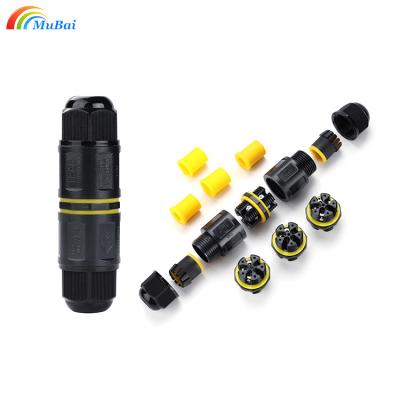 China Outdoor LED Industry IP68 2Pin 3 Pin Waterproof Straight Connector Electrical Cable Terminal Block Terminal Block Junction Box for sale