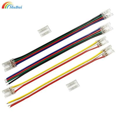 China IP20 Flexible High Density 3 Types Wire Connection 10mm Strip To Strip 3pin 4pin COB LED Strip Light Connector Easy Connecting Quick Kit for sale