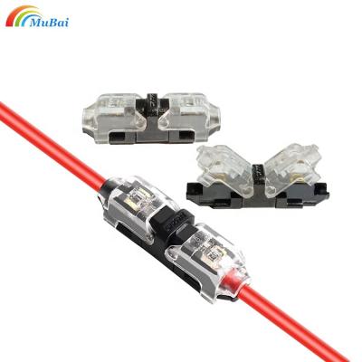 China Quick Wire Connection Solderless Wire Splice No I Stripping Type 1 Pin Small Gauge Low Voltage LED Wire Connector Fits A.W.G. 24-20 for sale