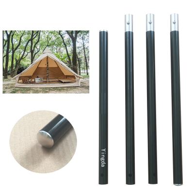 China Pipe Profile Constructure Customized Anodized Aluminum Folding Tent 6063 Tarp Tent Rod Support Tube Pipe Adjustable Pole Pole Telescopic Tent Pole for sale