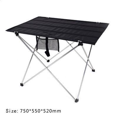 China Easy Carry Portable Light Weight Hiking Table Oxford Cloth Aluminum Table Frame Top Camping Picnic Table Aluminum Folding With Outer Bag for sale