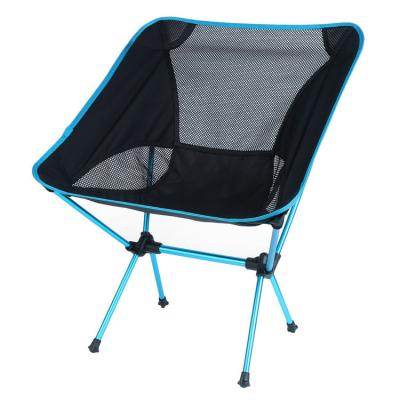 China Easy Transport Customized Lightweight 7075 Portable Outdoor Furniture Foldable Aluminum Frame Moon Camping Chair Camping for sale