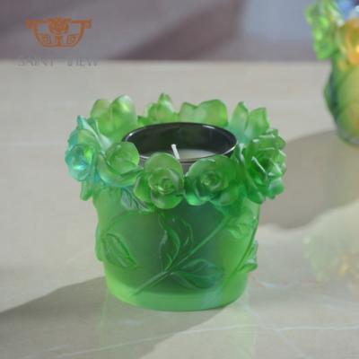 China Wholesale Custom Craft Weddings Decorations Leads Crystal Candle Holder For Wedding Party Favors for sale