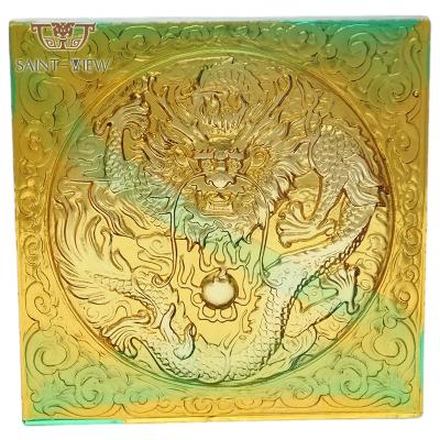 China Custom Ceiling Tiles Europe pate de verre Crystal Glass Architecture Decorative Dragon for sale