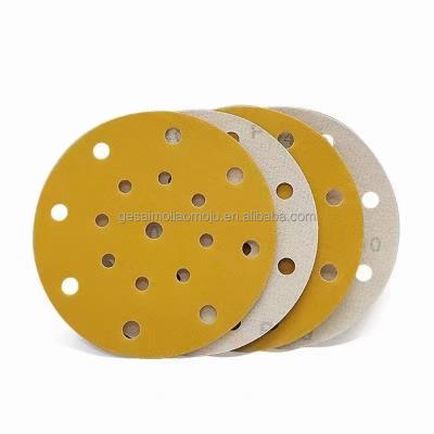 China Yellow Aluminum Oxide Pad Grinding Pad Aluminum Oxide Sanding Sandpaper Emery Paper For Track Sander for sale