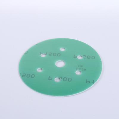 China 5 inch film sander grinding alumina coated green film anti-clogging sandpaper is suitable for automotive industry for sale