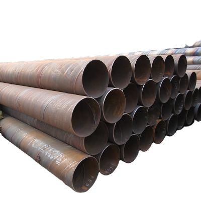 China Liquid Hose API 5L x42 - x65 Large Diameter Spiral Welded Steel Pipe , Ssaw Ms Carbon Hose Black Line For Oil And Gas And Pipe Stacks for sale