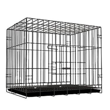 China Breathable Wholesale High Quality Dog Cage Multiple Sizes Foldable Stainless Steel Dog Cages Metal Crates for sale