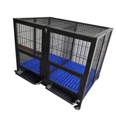 China Wholesale Breathable High Quality Multiple Sizes Stainless Steel Kennel Foldable Metal Dog Cage for sale