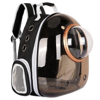 China Wholesale Breathable Transparent Bag Stocked Pet Cat Dog Travel Carrier Carrying Basket Backpack for sale