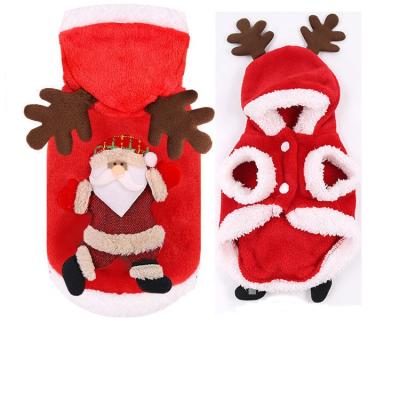 China Wholesale Custom Luxury Winter Christmas Lovely Stocked Pet Clothes High Quality Pet Clothes Christmas Apparel for sale