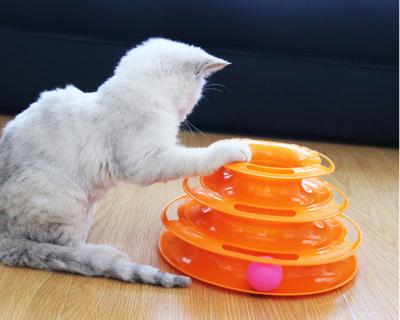 China 3 Viable Level Tower Lanes of Funny Pet Cat Toys Interactive Cat Toys for sale