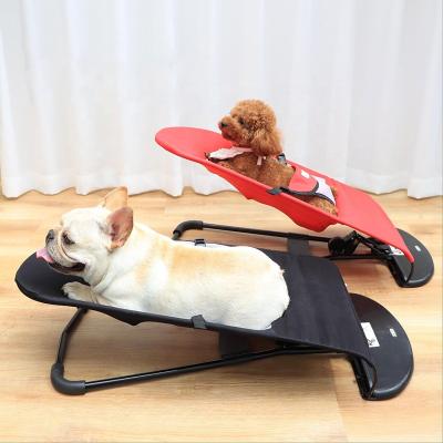 China Stocked Dropshippings Adjustable Portable Folding Elevate Dog Bed Rocking Chair for sale