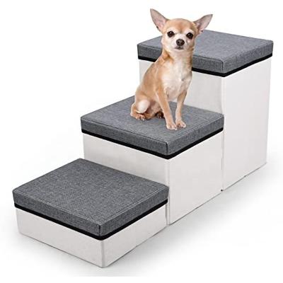 China Indoor Collapsible Pet Ramp Small Dogs Safety Sale Blanket Pet Removable Hot Detachable Universal Three Step Stairs for sale