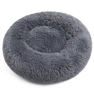 China Breathable Washable Luxury Large Cushion Dog Bed Soft Fake Around Fluffy Plush Dog Bed for sale