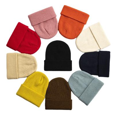 China COMMON Wholesale Custom Designer Acrylic Knitted Beanie Hat Basic Knit Beanies Winter Oeko-Tex Women's Hats for sale