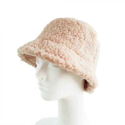 China Verified Hot Sales 2021 Winter New Trend Warm Wool Velvet Bucket Hats Fashion Fuzzy Bucket Hat for sale