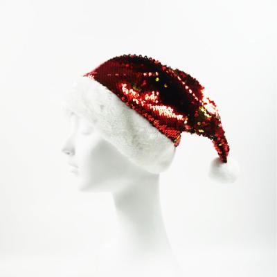 China Character Christmas Costume Accessories Tiny Sequin Christmas Hat Glitter Sequined Christmas Hats for sale