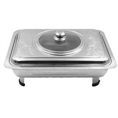 China Restaurant Chafing Dish Serving Dish With Lid Glass Chafing Dishes For Catering for sale