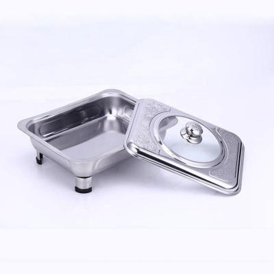 China Stainless Steel Hotel Restaurant Food Warmer Restaurant Serving Chafer Shake Chafing Dish Buffet Food Dish with Flower Cover for sale