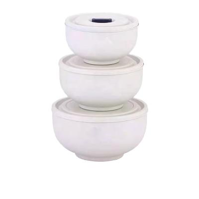 China 2021 Sustainable Kitchenware Bowl With Lid Fresh Sealed Reusable Food Double-Layer for sale