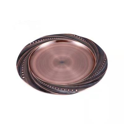 China 18-40cm Sustainable Customized Stainless Steel Dessert Dish Food Plates Dishes Set For Sale for sale