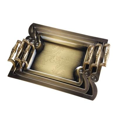 China Restaurant Hotel Non Slip Rectangle Durable Serving Dish Home Fast Food Serving Tray For Supermarket Hotel for sale