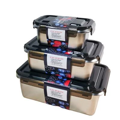 China Sustainable Hot 316 Container Stainless Steel Food Thermal Boxes Lunch Box For School for sale