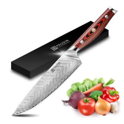 China Sustainable Japanese Steel 8 Inch Damascus Chef Knife With High End Handle G10 Kitchen Knife for sale