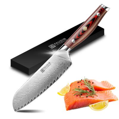 China Viable Factory Direct Damascus Group of Ten 7 AUS-10 Handle Santoku Knife Japanese Steel Japanese Kitchen Knife for sale